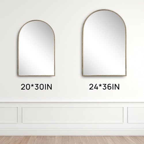 Antique Gold Arched Wall Mirror 24" x 36" - Image 2