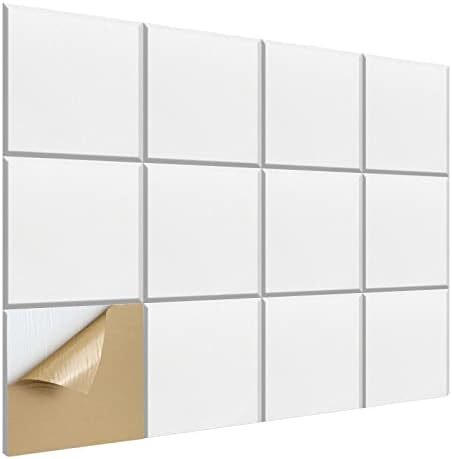 SHJADE Square Acoustic Panels Self-Adhesive, 12 Pack Sound Absorbing Panels by SHJADE