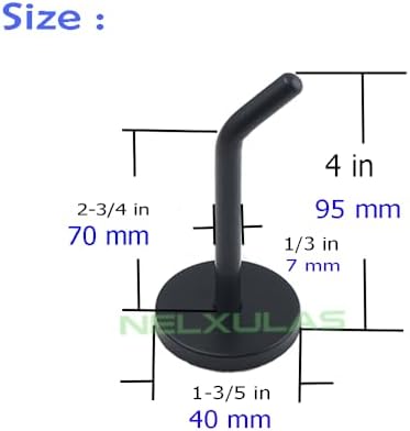 Classic Black Stainless Steel Heavy Duty Coat Hook, Durable Robe Hanger Wall - Image 3