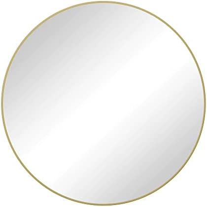 HARRITPURE Round Mirror 42 Gold Wall Mounted Circle Mirrors - Image 6