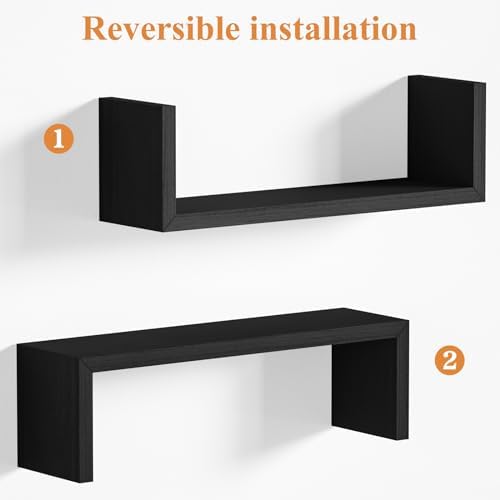 SRIWATANA Black Floating Shelves - Image 5