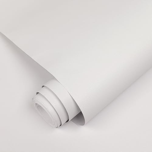 Abyssaly White Peel and Stick Wallpaper, Matte Wallpaper Self-Adhesive and by Abyssaly