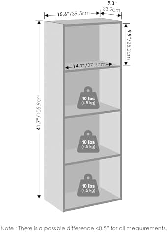 Furinno Reed Closet Organizers and Storage, 4-Tier Closet Organizer, Open Shelf - Image 3