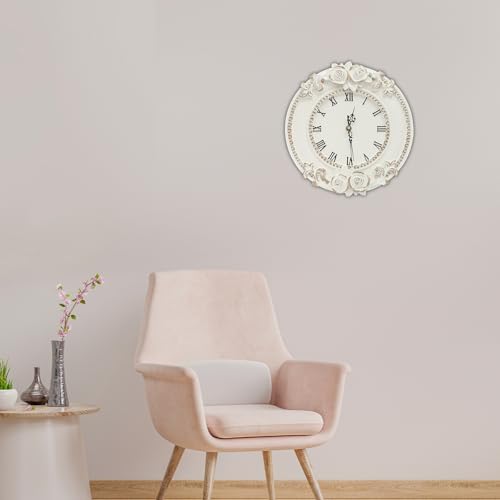 European Style Resin Wall Clock, Retro Silent Clock - Image 3