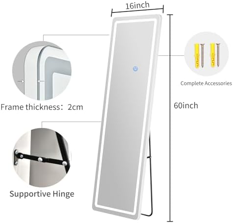 60" x 16" Rectangle Full Length Mirror - Image 2