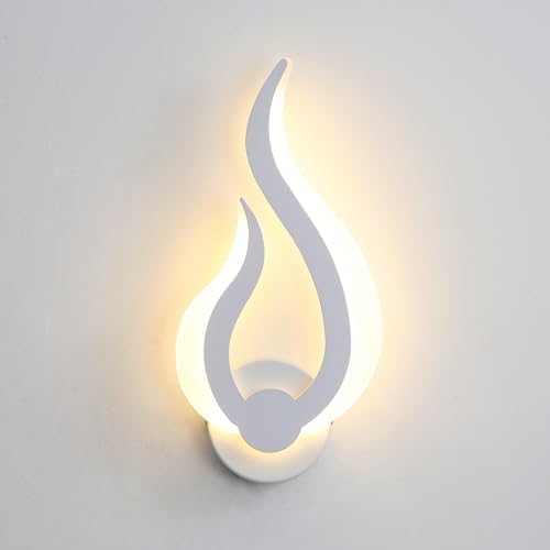 DELIPOP Modern LED Wall Sconces, 3000K Warm White Flame Shape LED Wall Light by DELIPOP