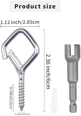 100 PCS Silver Eye Screw Hooks for Hanging Heavy Duty - Image 2