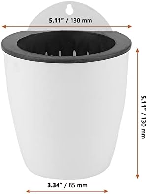 LEXININ 10 Pack 5 Inch Self Watering Hanging Planters, Vertical Flower Pot - Image 2