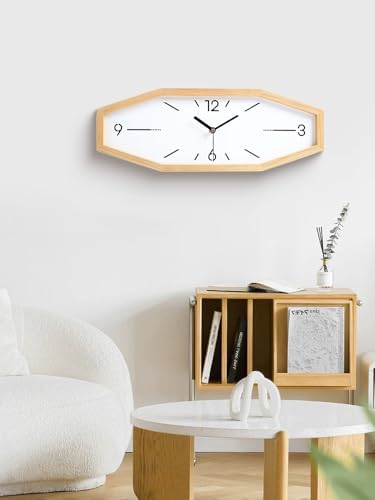 Wooden Retro Wall Clocks, 18 Inches Square Clocks Rectangular Wall Clock - Image 3