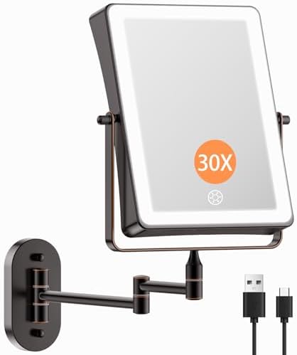 FASCINATE 8.7" 5000mAh Rechargeable Wall Mounted Makeup Mirror by FASCINATE