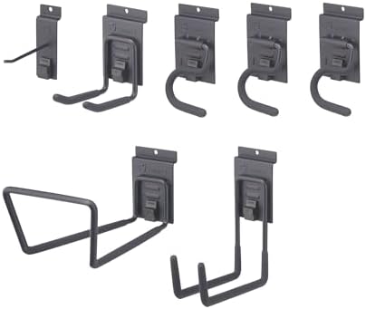 TRINITY 9-Piece Heavy Duty Wall Track Storage System, Wall Mount Utility Rack - Image 5