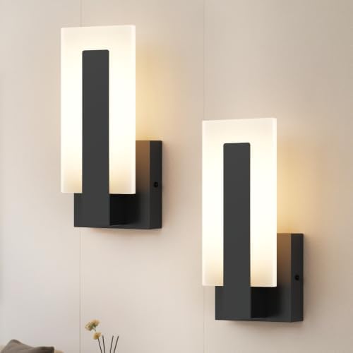 2 Pack Modern LED Wall Sconces, 9.76Inch 5W 3000K Wall Lights by Zihoi