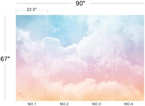 Dreamy Pastel Pink Blue Cloud Sky Wallpaper Peel Stick - Image 5