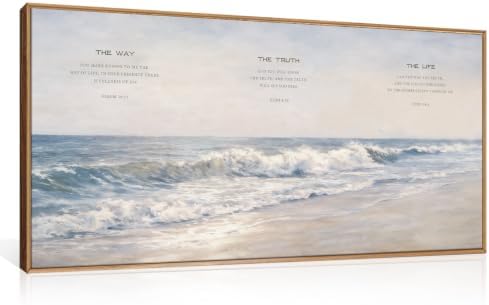 HOURIA The Way The Truth The Life Scripture Framed Canvas Wall Art Set by HOURIA