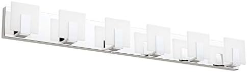 Aipsun 6 Lights Modern LED Bathroom Vanity Light Acrylic Stainless Steel Chrome by Aipsun