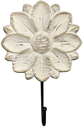 dwellington Decorative Boho Flower Towel Hooks, Farmhouse Boho Coat Rack Hooks by dwellington