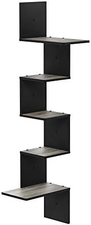 Furinno Rossi 5-Tier Corner Floating Shelves by Furinno-FitsYourSpaceFitsYourBudget