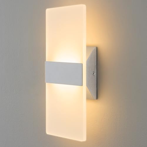 12 Inch Modern LED Wall Sconce, 5CCT Dimmable Indoor Wall Lights, 2700K-5000K by LightingUpYourSpace