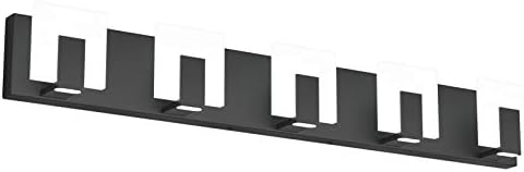 Aipsun 5 Lights Modern Black Vanity Light Up and Down Black Bathroom Lighting by Aipsun