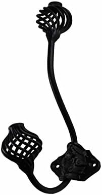 Renovators Supply Manufacturing Birdcage Double Wall Hook, Wrought Iron Black by RenovatorsSupplyManufacturing