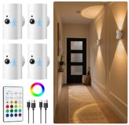 EZVALO Motion Sensor Wall Sconces, Battery Operated Wall Lights by EZVALO