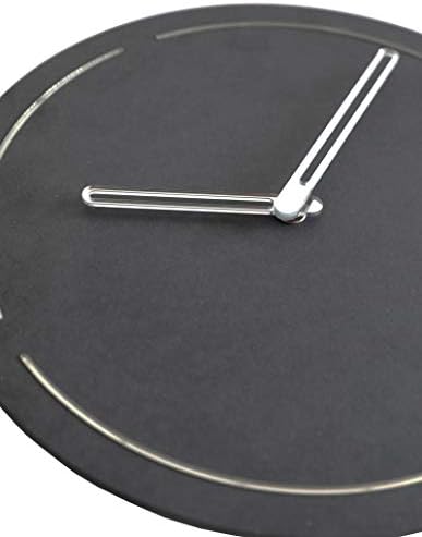 Stephanie Imports Modern Minimalist Dark Concrete Gray Silent Wall Clock - Image 5