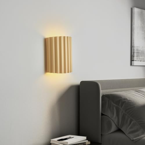 Indoor Hardwired Up and Down Cream Wall Sconce Set of 2 Modern LED 3000K - Image 4
