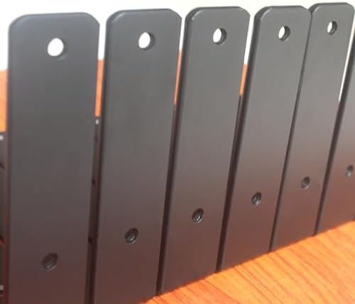 8 Pack - L 9" x H 6" x W1.5, 5mm Thick Black L Shelf Bracket, Iron Shelf - Image 7