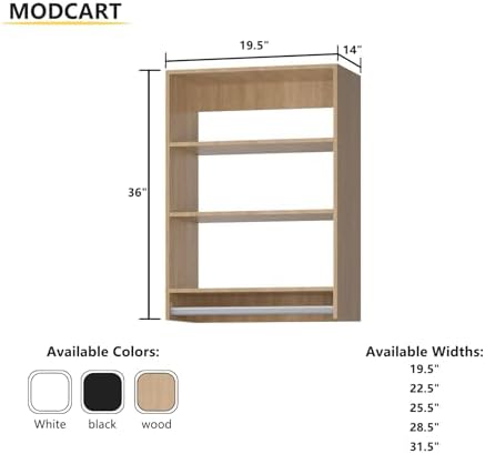 Medium Double Hanging Closet Unit, Modular Closet System, Wood Closet System - Image 2