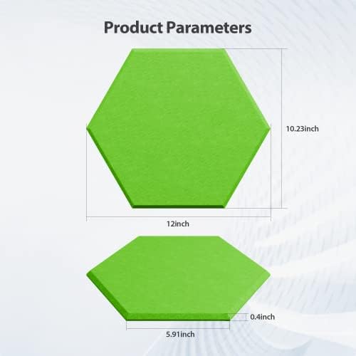 12 Pack Hexagon Acoustic Panels Self Adhesive Sound Proof Foam - Image 6