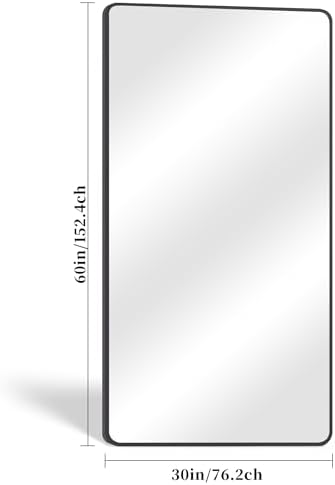 DESBING 30" x 60"Bathroom Mirror, Matte Black Wall Mirror - Image 5