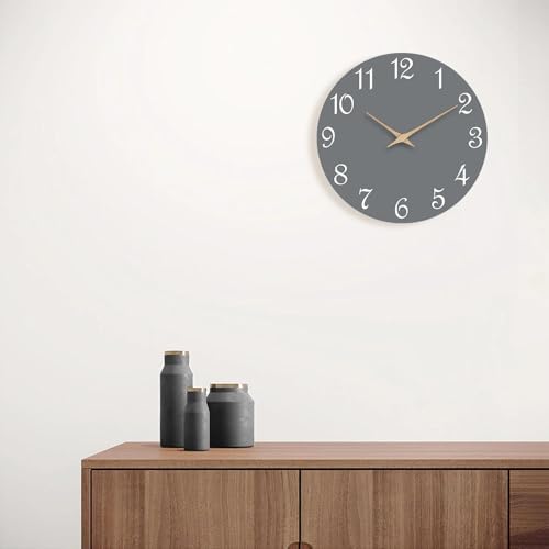 Mosewa Wall Clock Silent Non-Ticking Battery Operated Modern Simple 10" - Image 5