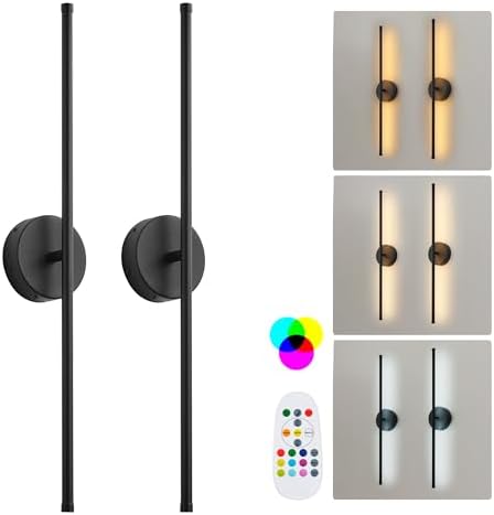 KARTOOSH Battery Operated Wall Sconces Set of Two Wireless Wall Lights by KARTOOSH