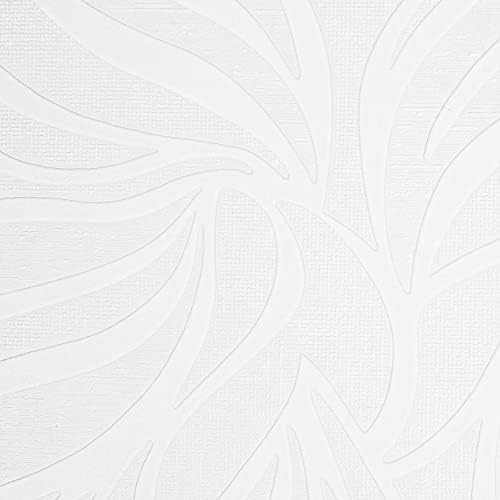 Super Fresco Eden Pre-Pasted Textured Paintable Wallpaper White - Image 4