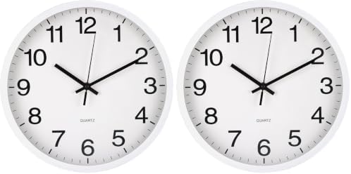 Wall Clock Non-Ticking Silent Quartz Movement Decor Clock Modern Simple Style by BAKBRAND