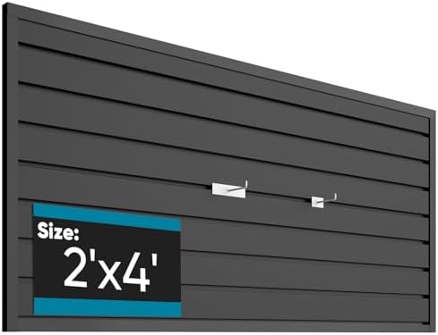 Brakki Slat Wall Paneling 2x4 Ft, Slatwall Garage Organizer Storage System by BRAKKI