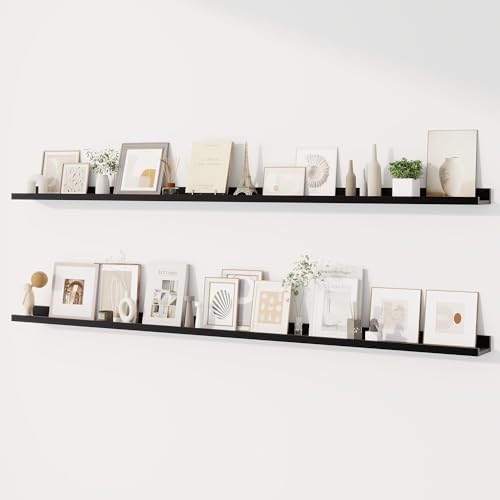 Dreamland Picture Ledge Shelf for Wall, Floating Shelves Set of 2, 72 inch Long by Dreamland