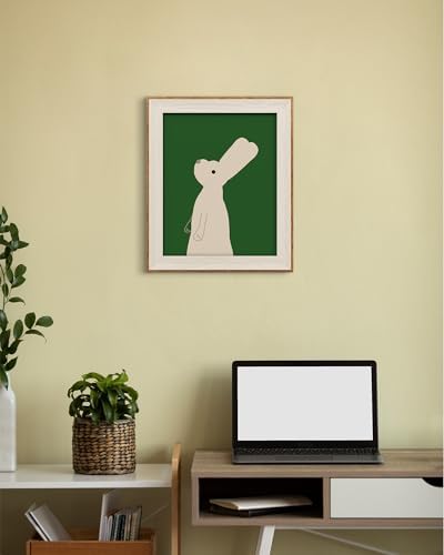 VIYYIEA Framed Minimalism Rabbit Canvas Wall Art - Image 4