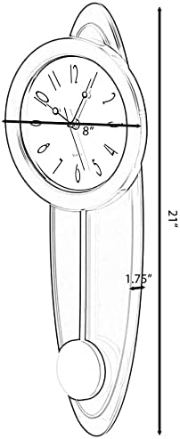 Clockswise Bulk Set of 10 PC Modern Grandfather Brown Oval Pendulum - Image 4