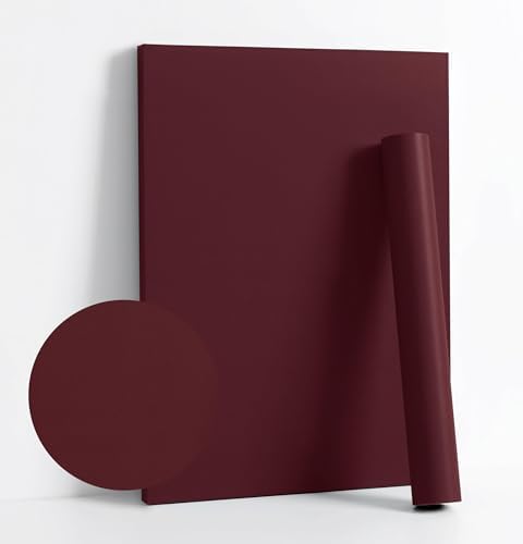 Dimoon 394''x17.7'' Red Peel and Stick Wallpaper Contact Paper Modern Self by DIYYOURMOON