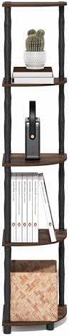 Furinno Turn-N-Tube Storage Shelves, 5-Tier Corner Book Shelf, Standing Corner - Image 5