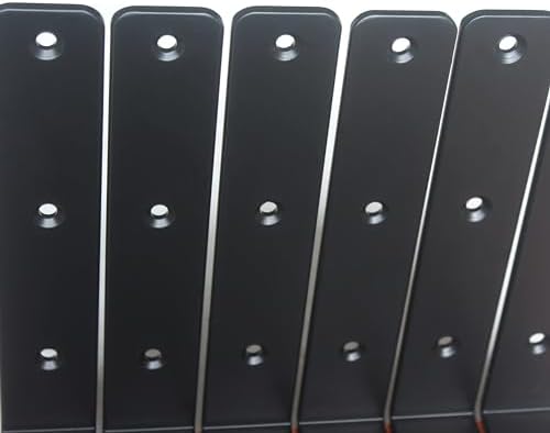 16 Pack - L 16" x H 8" x W1.5, 5mm Thick Black L Shelf Bracket, Iron Shelf - Image 6