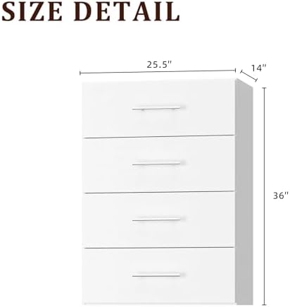 25.5" Wide 4 Drawer Tower Modular Closet System, Closet Storage Organizer - Image 7