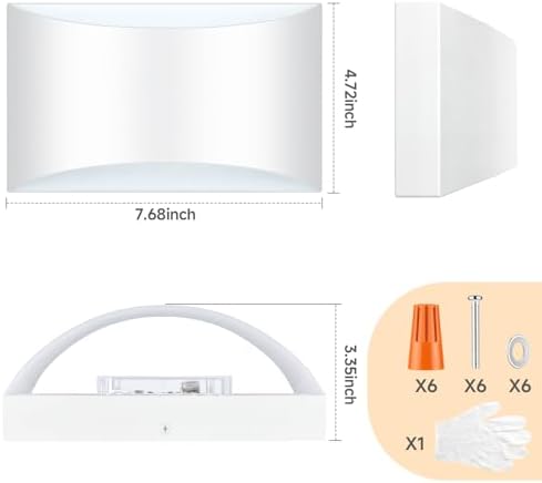 MATAMEYE Modern LED Wall Sconce Set of 2 - Image 2