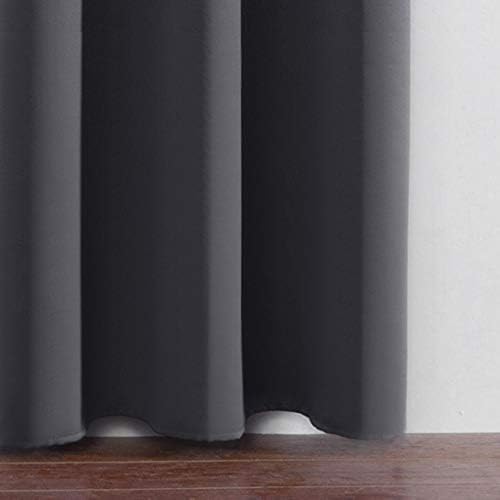 LEMOMO Blackout Curtains 66 x 95 inch/Grey Curtains Set of 2 Panels/Thermal - Image 9