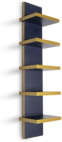 Homaterial 5 Tier Wall Shelf Unit, Decorative Wall Mount Vertical Shelving by Homaterial