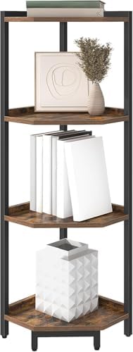 Hzuaneri Corner Shelf Stand 4-Tier Corner Bookshelf Storage Standing Shelf - Image 6