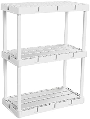 Gracious Living Knect-A-Shelf 3 Shelf Solid Light Duty Rack, 2 Pack - Image 5