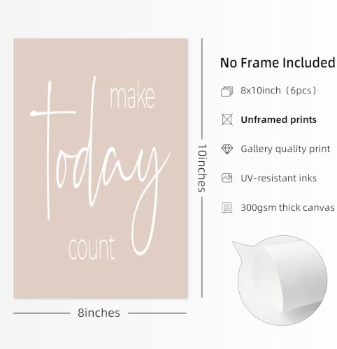 Youillne Office Wall Art Inspirational Motivational Canvas Wall Decor Pastel - Image 2