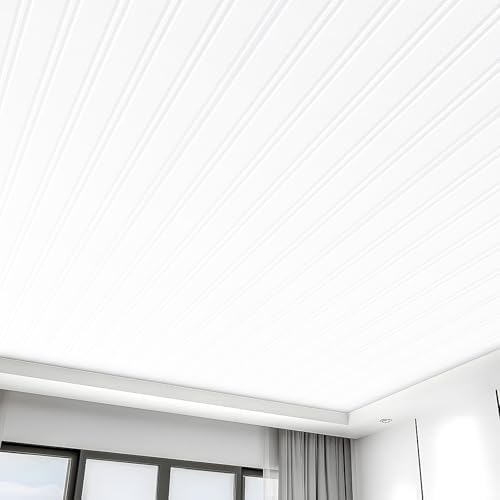 ReWallpaper Peel and Stick Faux Beadboard Wallpaper Off White Wallpaper - Image 4
